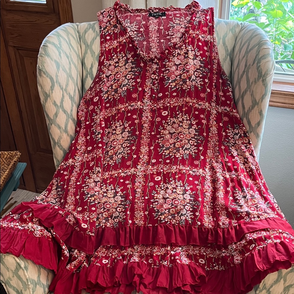Papillon sleeveless ruffled sundress